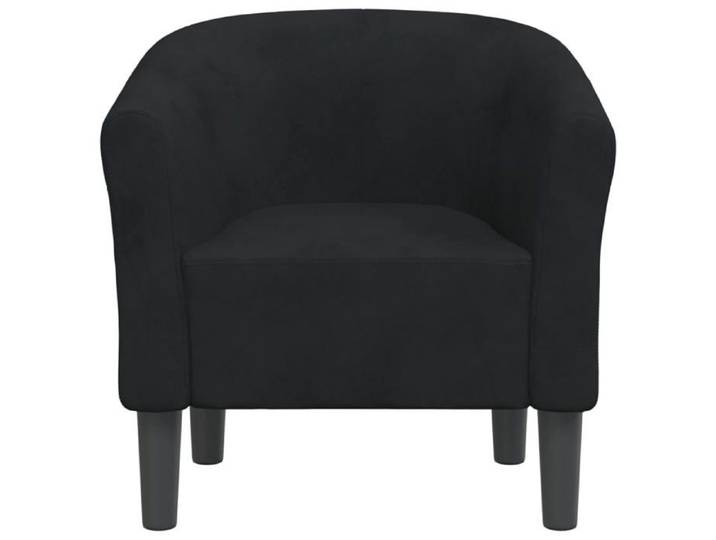 Fauteuil Salon Fauteuil cabriolet Relax noir velours S1401