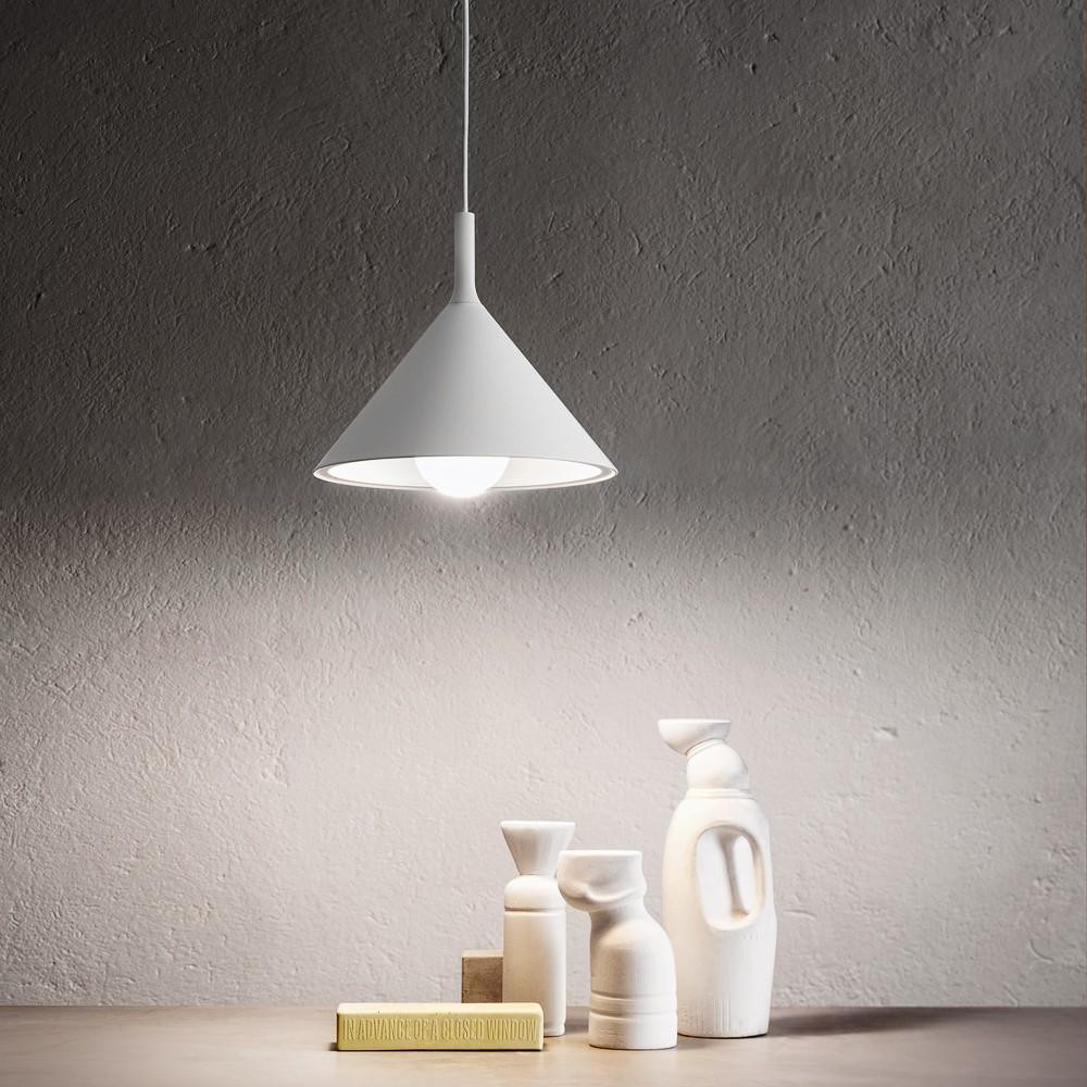 Gea Luce Barbie S/G hanglamp, matwit, aluminium frame, E27-fitting, max. 60 W
