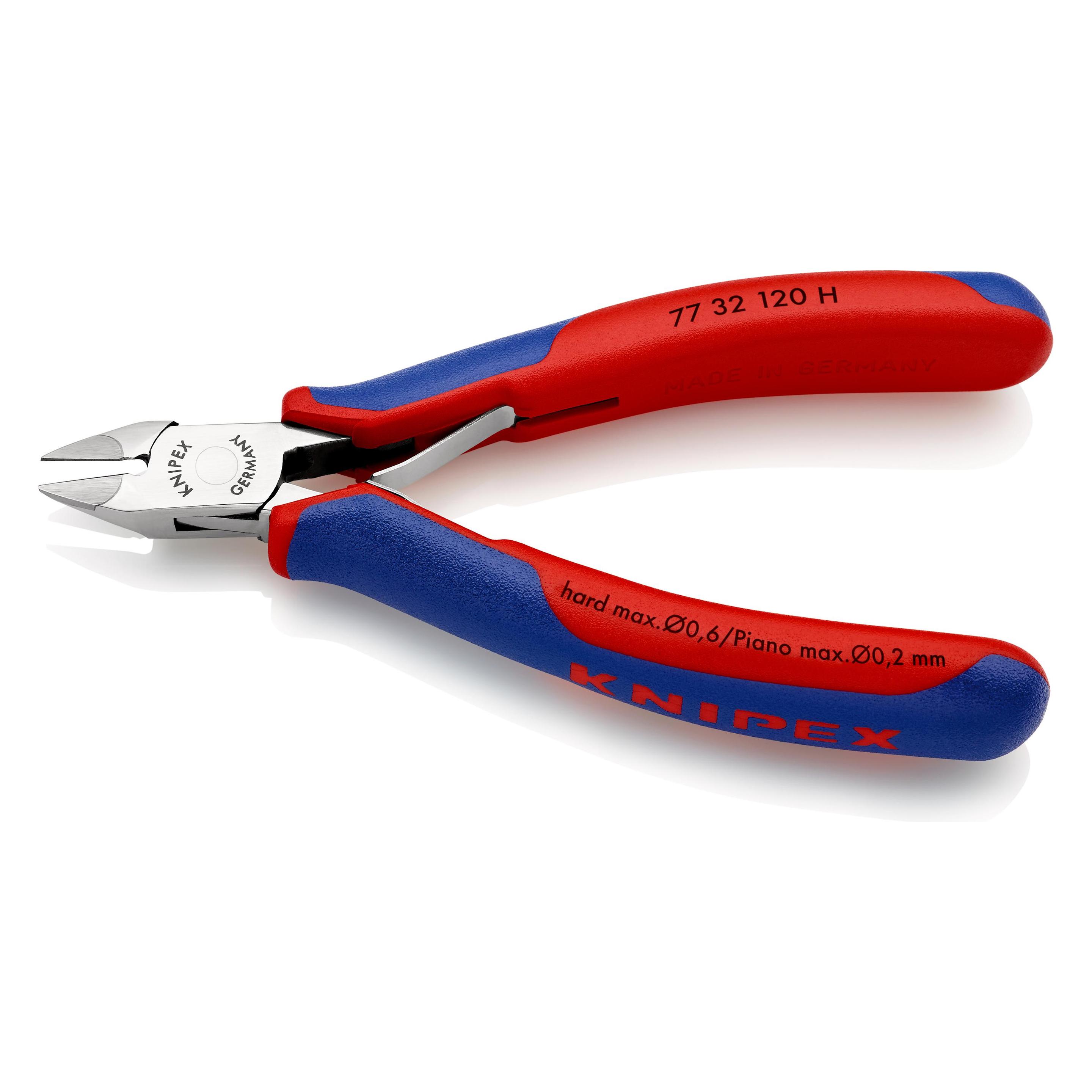 Knipex Elektronik-Seitenschneider mit eingesetzter Hartmetallschneide (120 mm) (77 32 120 H)
