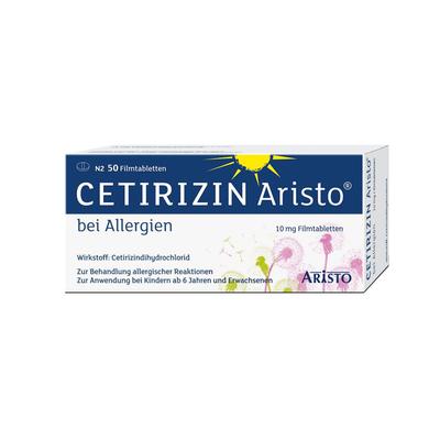 Cetirizin Aristo bei Allergien 10 mg Filmtabletten 50 St