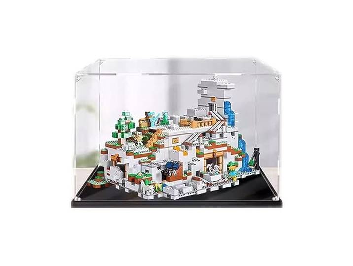 HALFS Acryl-Vitrine für Lego Minecraft The Mountain Cave 21137