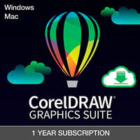 CorelDRAW Graphics Suite 365, Grafik, Publishing, Multimedia-Software Mehrsprachig, 1 Lizenz, 1 Jahr ESD