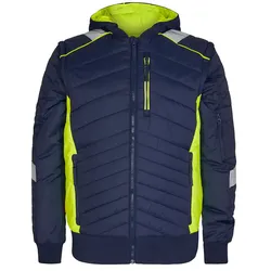 Steppjacke "1870-224" Cargo - 6XL - marine/warngelb