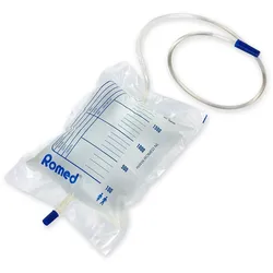 Romed Urinbeutel 2 Liter mit Ventil und Ablasshahn 10 Stück