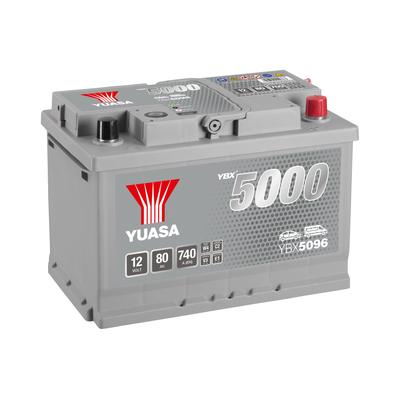 YUASA Starterbatterie YBX5000 SMF Silver High Performance 12 V, 80 Ah, 740 A YBX5096 für Ford Fiat ALFA ROMEO Iveco SAAB Opel Volvo