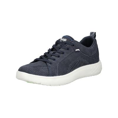Sneaker JEEP "Jeep Sneaker Lederimitat/Textil", Herren, Gr. 44, blau (navy), Lederimitat, Textil, Schuhe Sneaker