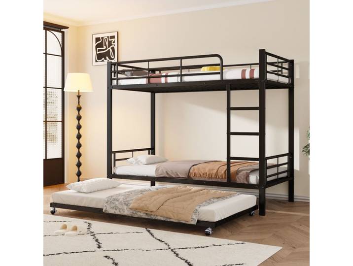 Structure de lit Nouveau épaississement design moderne lit en fer lits superposés idéal pour les enfants et les adolescents ave