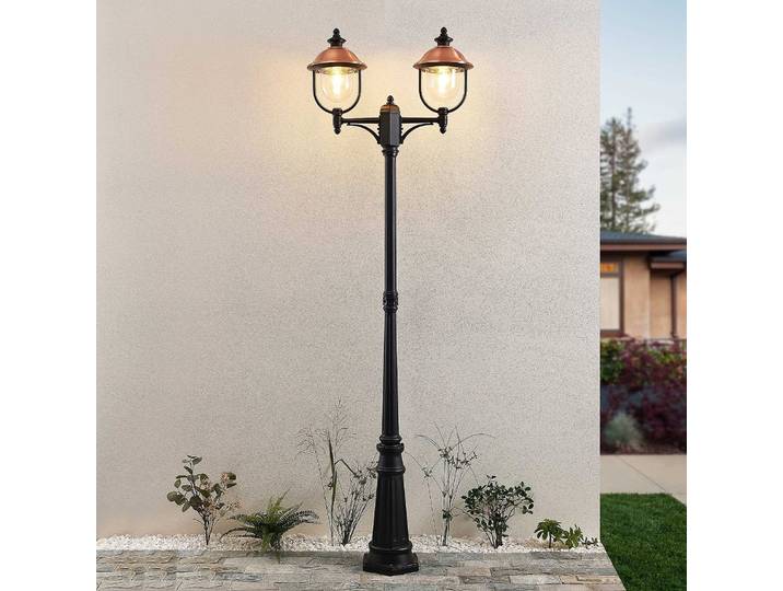 Clint 2 Parkleuchte Black/Copper - Lindby - Vintage - Aluminium - Mehrflammig