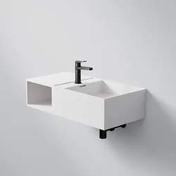 Steinberg Serie 443 Waschtisch Wandwaschtisch aus Mineo Stone, matt white, 443 7125 W 443 7125 W