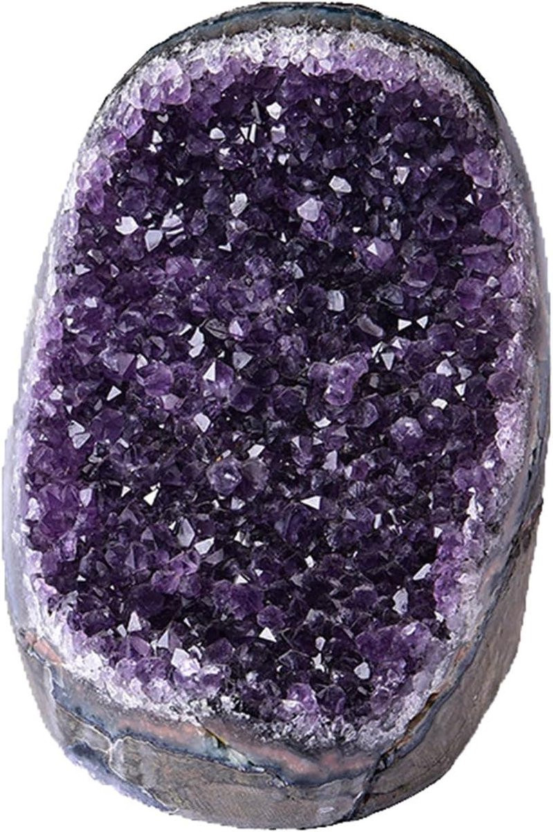 Natuurlijke Amethist Cluster - Ruwe Geode uit Uruguay - Diep Paars