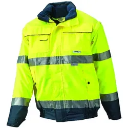 Warnjacke Comfort, Größe 4XL, warngelb/marineblau - gelb/blau - 4XL