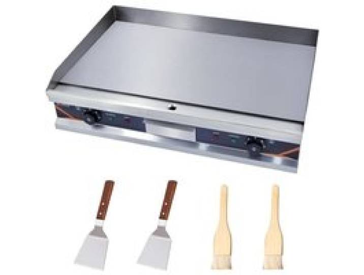 Plancha électrique professionnelle - GENERIC - DULNICE - Acier inoxydable - Double contrôle de température - 73x47 cm