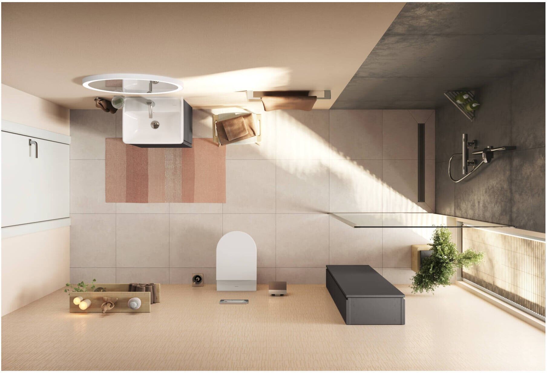 Hansgrohe Waschtischunterschrank Xilesa E 480x380mm, 2 SBK, f HWB, o PuO, schie ma (54248760)