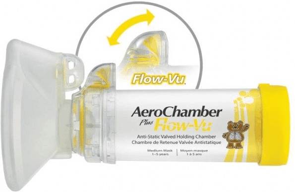 Aerochamber Plus Flow-Vu - Máscara Média 3
