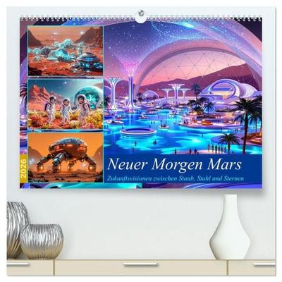 Neuer Morgen Mars (hochwertiger Premium Wandkalender 2026 DIN A2 quer), Kunstdruck in Hochglanz