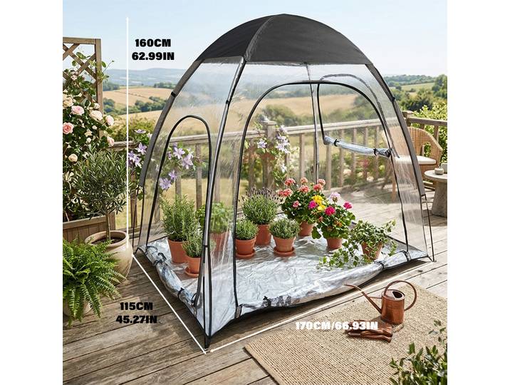 1 paquet de serre ventilée, abri transparent pour plantes, mini serre de jardin pliable