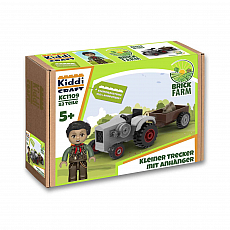 KiddiCraft Brickfarm - Kleiner Trecker mit Anhänger - deutsch 300435