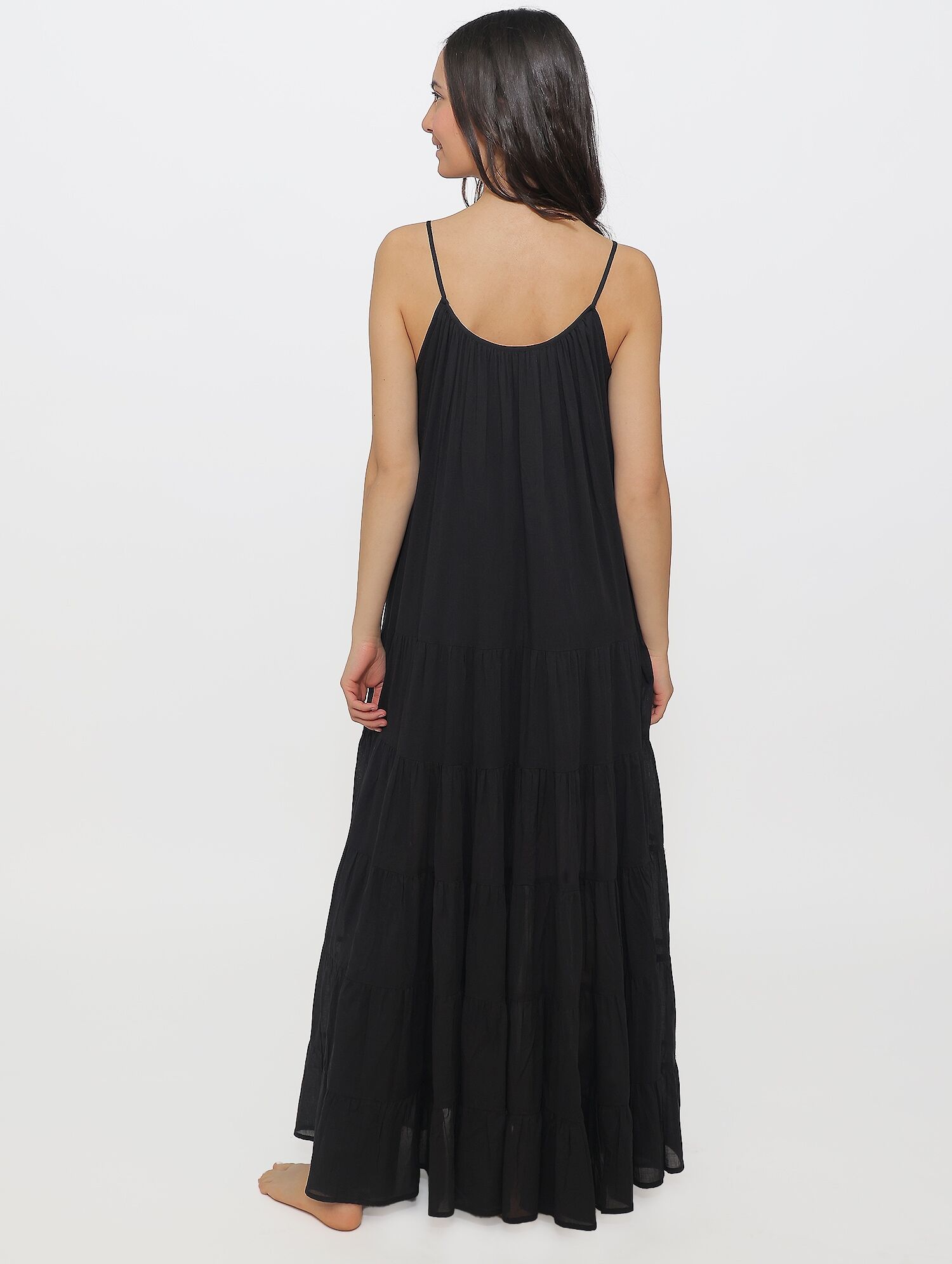 Strandkleid NASSAU BEACH "Kleid NB231049", Damen, Gr. S, US, schwarz, Obermaterial: 100% Baumwolle CO., Kleider Strandkleid