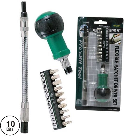 Chave Multifunções Flexível c/ 10 Bits - Proskit