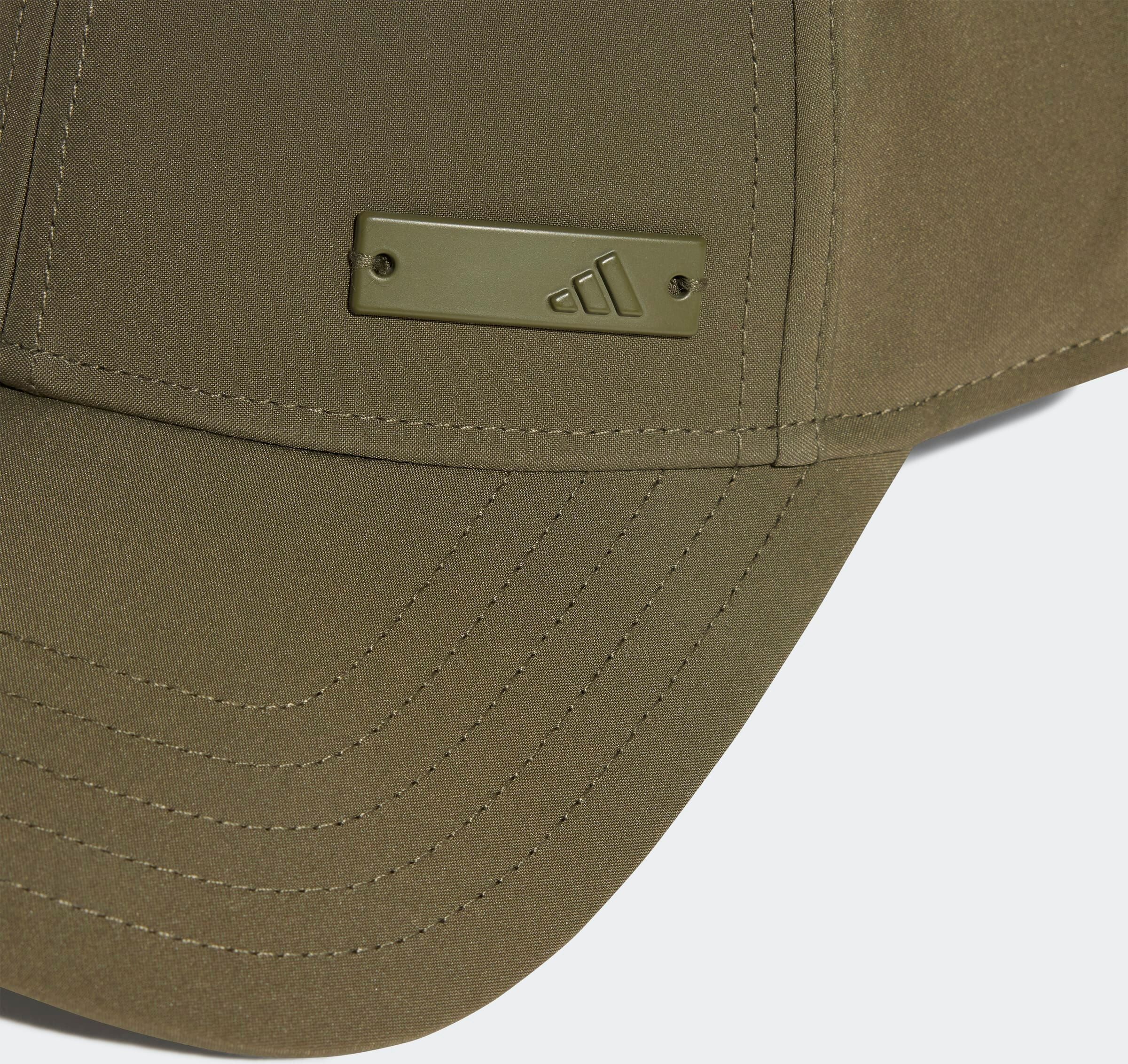 Baseball Cap ADIDAS PERFORMANCE "BB CAP LT MET", grün (olistr), Obermaterial: 100% Polyester, Caps Baseball Cap, sportlicher Stil, für Erwachsene