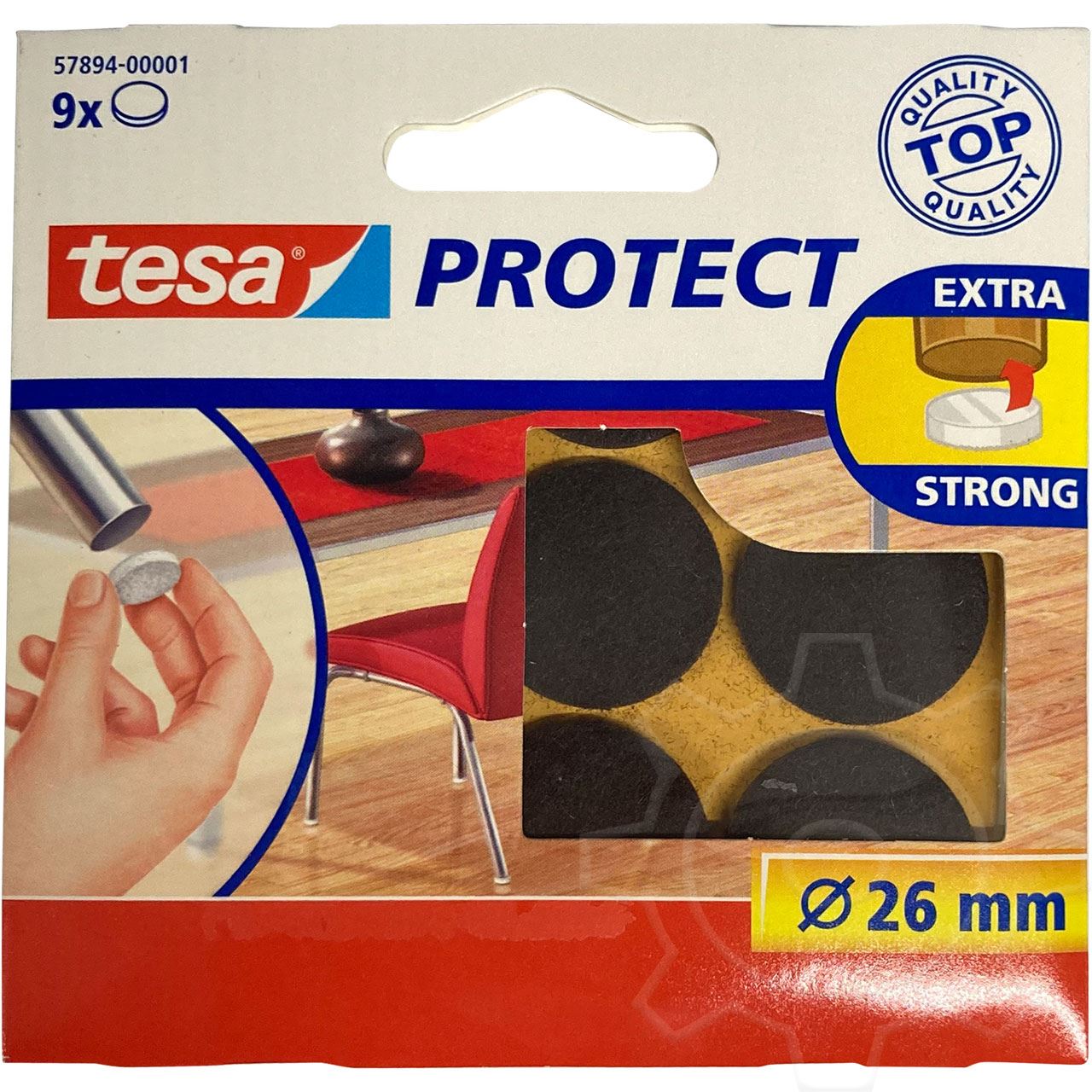 tesa Protect Filzgleiter, braun, Durchmesser: 26 mm