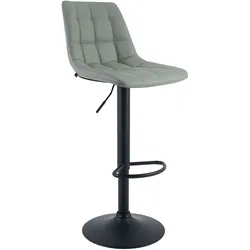 CLP Barhocker Mapun Kunstleder   Farbe: grau, Material: Kunstleder