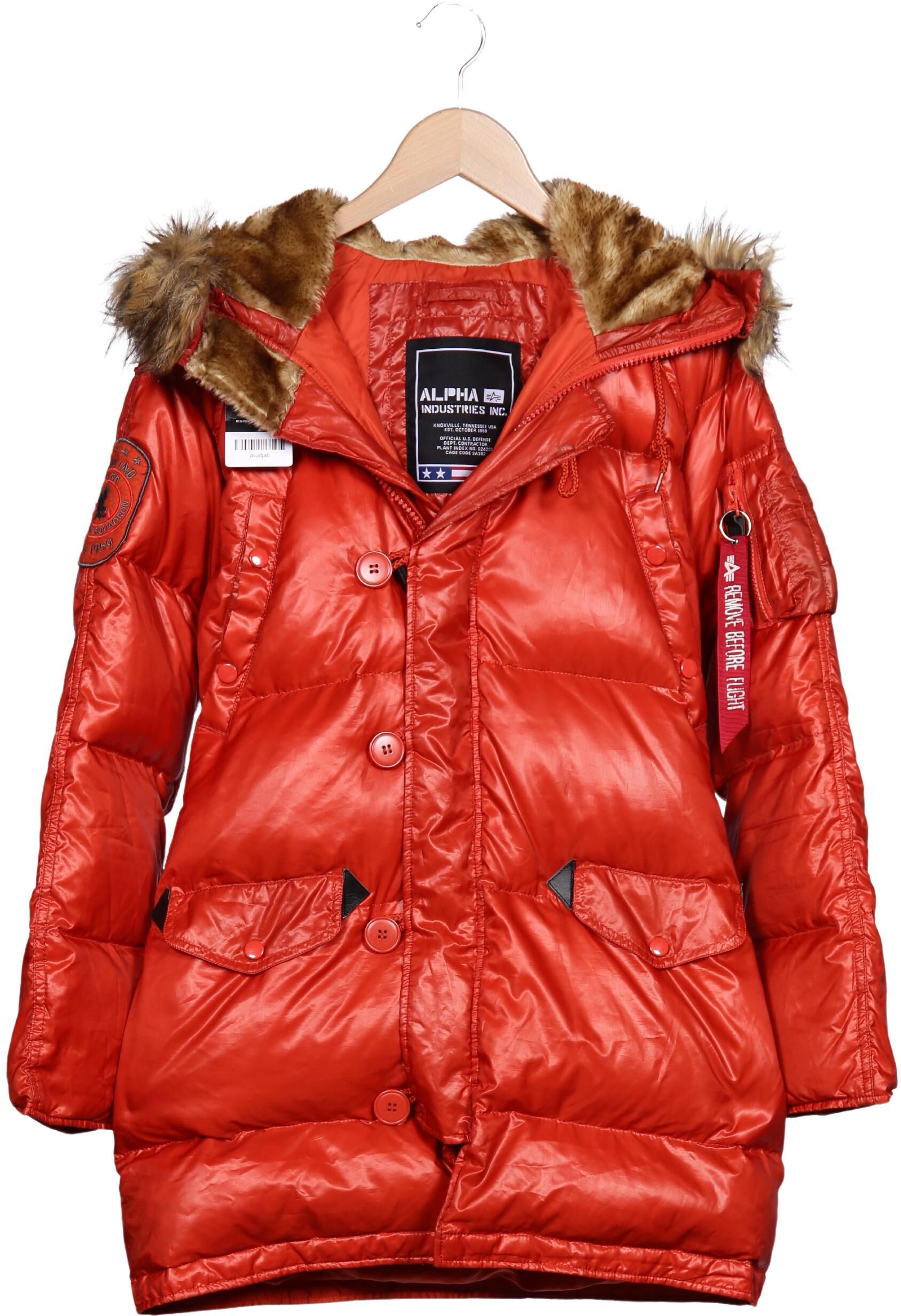 Alpha industries Damen Jacke, Rot, Gr. S, Daunen - Second Hand