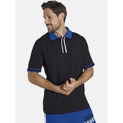 Poloshirt JAN VANDERSTORM "Poloshirt ISFRIED", Herren, Gr. XL, schwarz, Obermaterial: 100% Baumwolle CO., Shirts