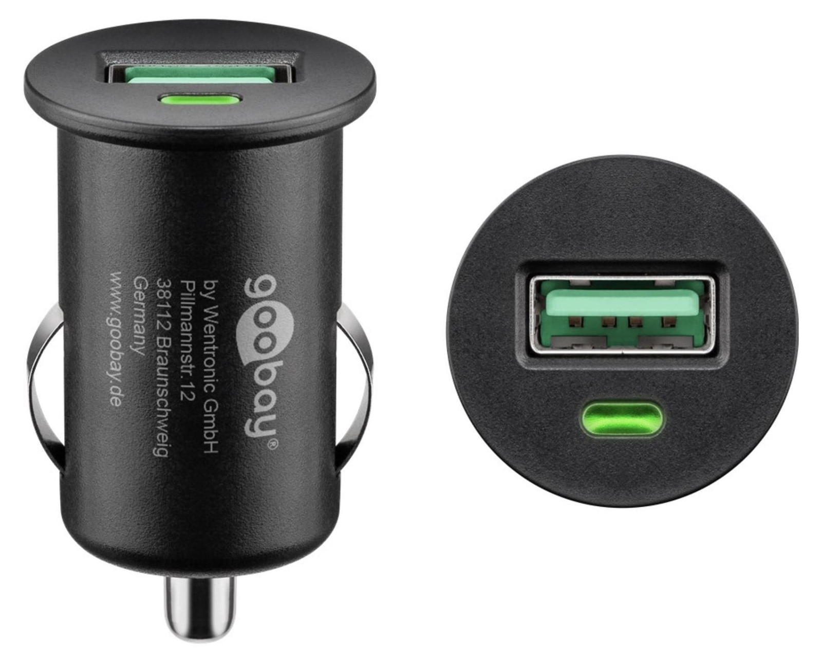 Goobay Quick Charge USB autolader 18W zwart