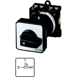 Eaton 057843 EIN-AUS-Taster, T0, 20 A, Zwischenbau, 3 Baueinheit(en), Kontakte: 6, Tastfunktion in Stellung START, 90 °, rastend, mit 0-Stellung