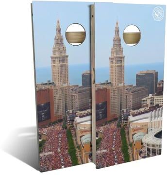 Skip's Garage Cleveland Parade Outdoor Cornhole Board Set