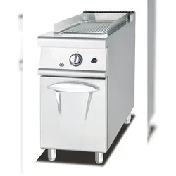 Ristoattrezzature Fry Top Gasgrill auf Unterschrank – Edelstahl – S/90-Rippenplatte – 400 x 900 x 940 mm