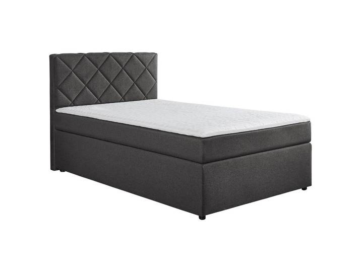 Boxxx Boxspringbett, Anthrazit, Kunststoff, H2, 120x200 cm, Oeko-Tex® Standard 100, gepolstertes Kopfteil, Topper durchgehend, In verschiedenen Grössen erhältlich, Matratze durchgehend, Schlafzimmer, Bett, Einzelbetten