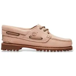 Timberland für Damen. TB0A2GNVA8M1 Authentic-Leder-Bootsschuhe in Rosa (39 W), Wohnung, Schnürsenkel, Lässig