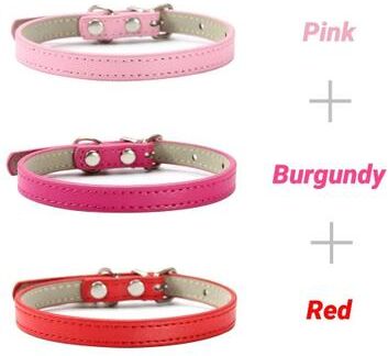 Uplifted Finds 3 Piece Soft PU Leather Cat Collar Set 8 s