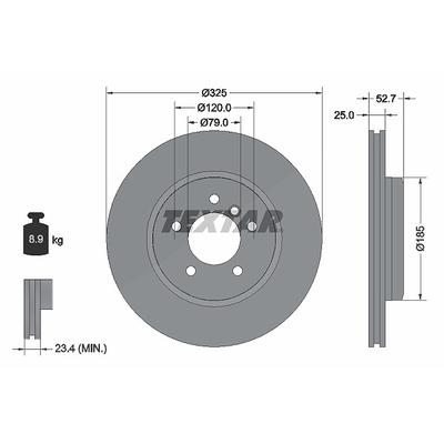 Textar Bremsscheibe [Hersteller-Nr. 92106905] für BMW