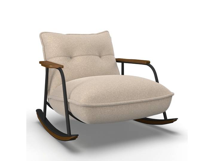 Schaukelsessel Ines Bouclé Beige