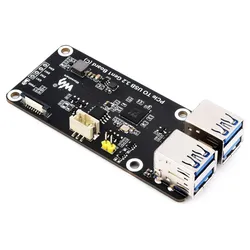 Waveshare PCIe To USB3.2 Gen1 Board (C) 4 Ports, 5Gbps, steuerbare Stromversorgung, plug&play, 5V,2A
