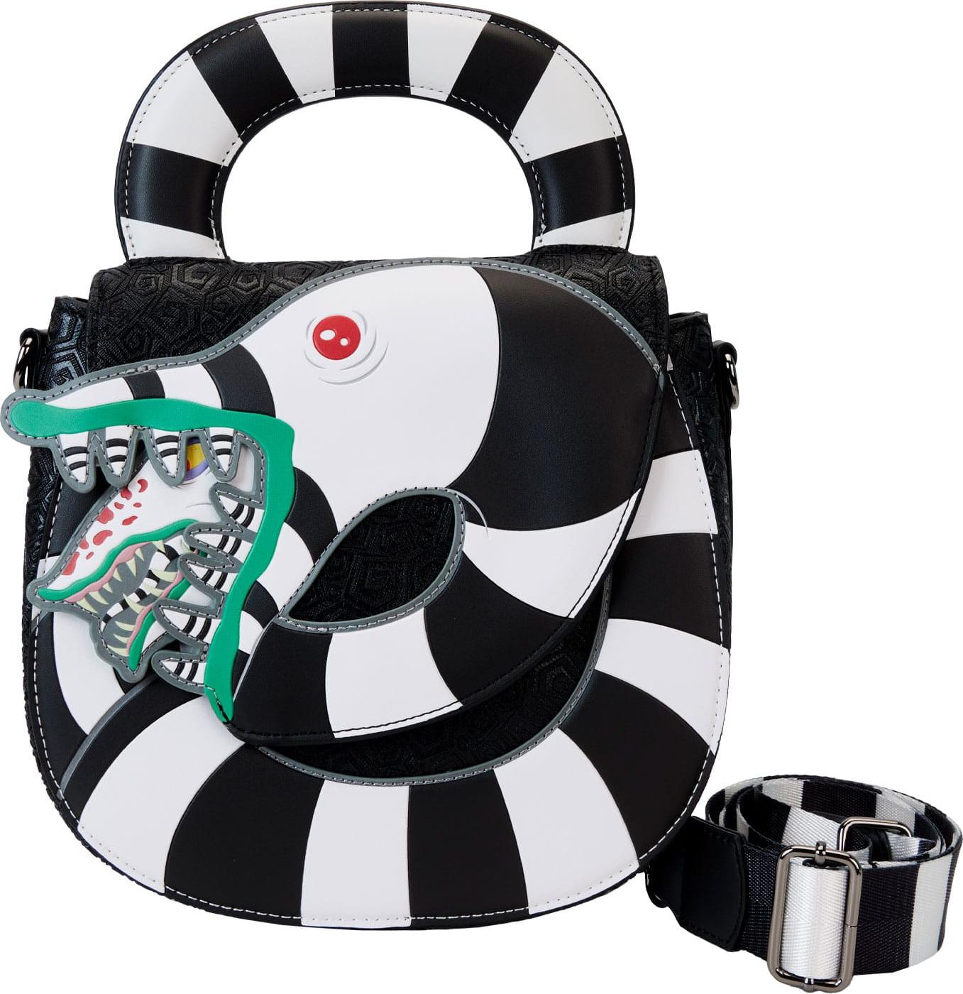 Loungefly Beetlejuice By Sandworm Schultertasche Weiß,Schwarz Weiß,Schwarz One Size