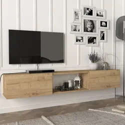 Fernsehschrank Paltamo 180x31x29,5cm Eiche [en.casa]