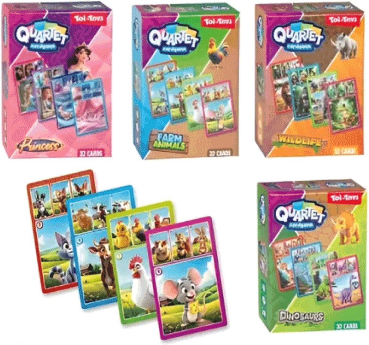 Toi-Toys Kaartspel Kwartet met 32 kaarten