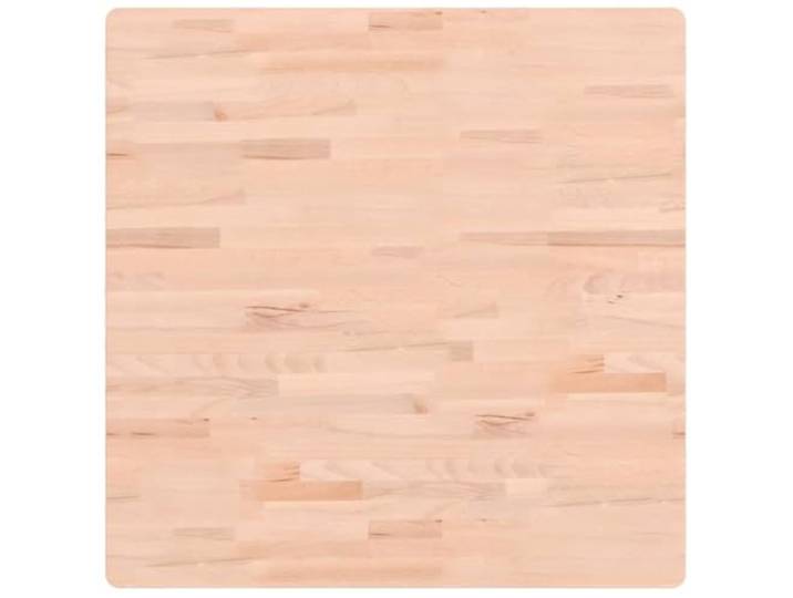 Tischplatte 80 x 80 x 1,5 cm Quadratisch aus Massivholz Buche Hellbraun Massives Buchenholz unbehandelt, quadratische Tischplatte 80 x 80 cm, abgerundete Ecken, für Esstisch und Möbelprojekte