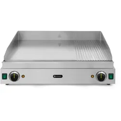 HENDI Grillplatte, Profi Line, 2/3 glatt, 1/3 gerillt, 230V/3500W, 720x550x(H)24...