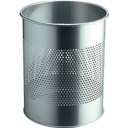 Durable 3310 331023 Papierkorb 15 l (Ø x H) 26 cm x 31.5 cm Metall Silber 1 St.