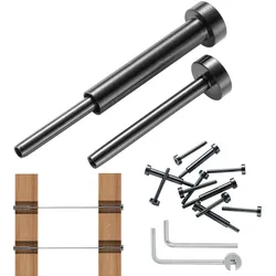 VEVOR 30er-Pack unsichtbares Kabelgeländer-Set, T316 Edelstahl 1/8" unsichtbare Aufnahme und Gesenkbolzenende für Kabelgeländer, Gesenkspanner 1/8" für Holz-/Metallpfosten, Kabelgeländer-Hardware, sch