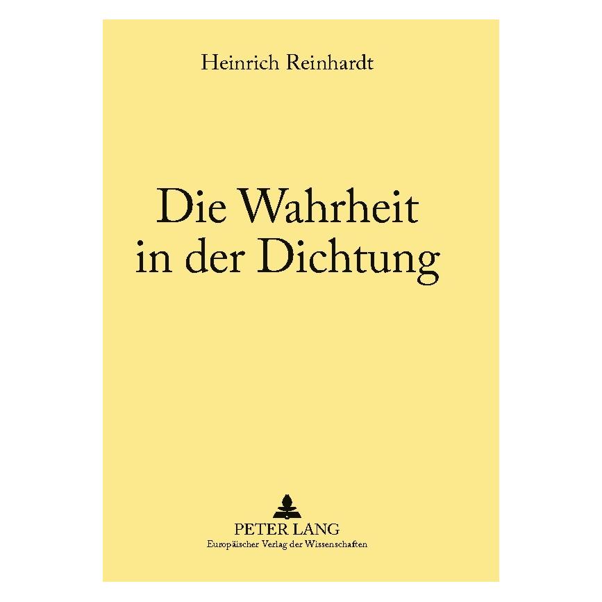 Umbreit Reinhardt:Die Wahrheit in der Dichtung (Deutsch, Softcover, Heinrich Reinhardt) (64886399)