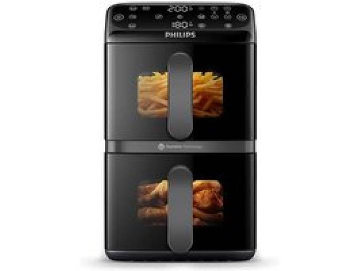 Friteuse à air - PHILIPS - AirFryer Série 4000 VerticalDuo - 10L - Double panier vertical - Revêtement céramique sans PFAS