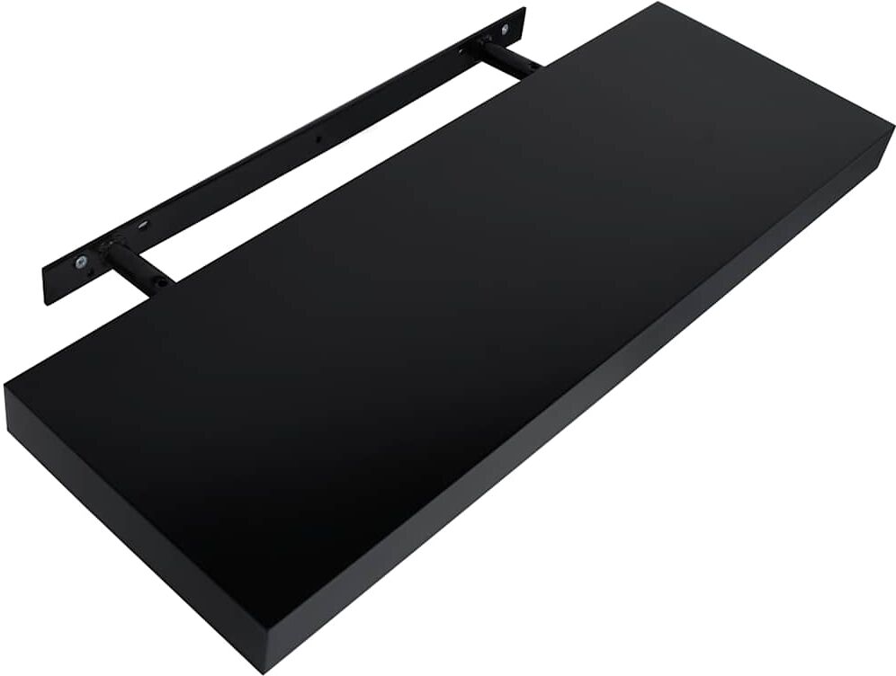 vidaXL Étagères murales flottantes 2 pcs Noir 60x20x3,8 cm