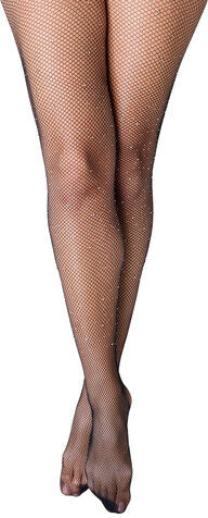 Netzstrumpfhose "Strass", schwarz
