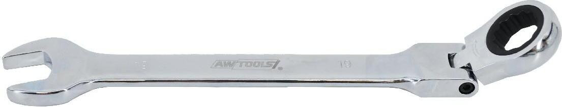 Awtools ringsleutel met ratel en flexibele kop, 19 mm